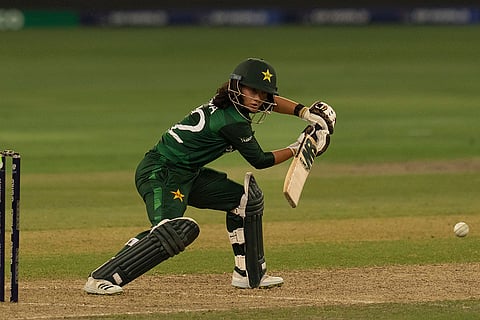 Women's T20 World Cup: Pakistan's Tuba Hassan bats against Australia