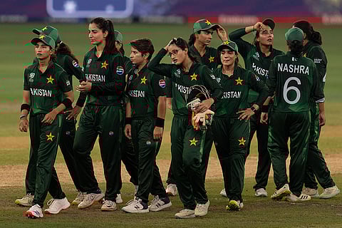 Women's T20 World Cup: Pakistan players walk from the field after their loss against Australia