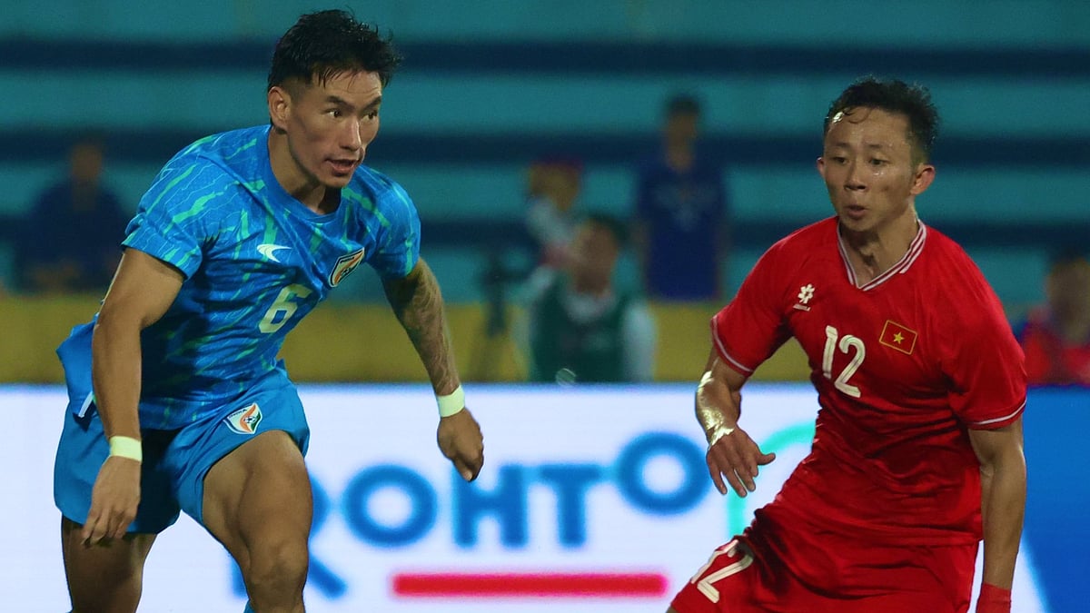 Photo: X/Indian Football Team : Action from the India vs Vietnam international friendly in Nam Dinh on Saturday (October 12, 2024).