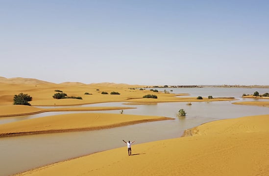 For First Time In 50 Years, Rare Rain Floods Sahara Desert