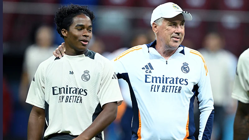 Endrick And Carlo Ancelotti