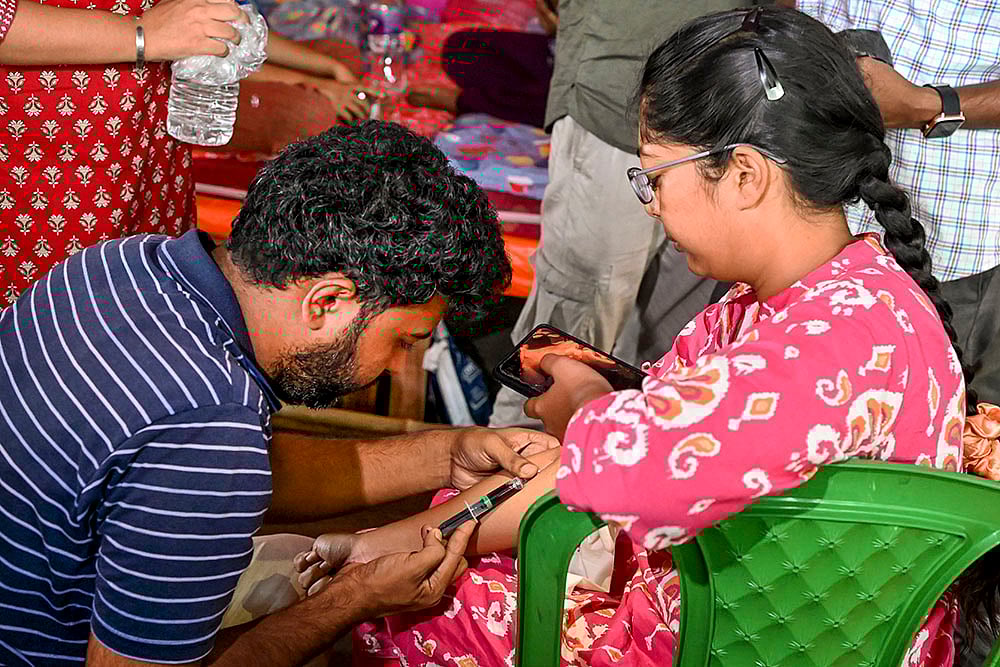 | Photo: PTI : Junior doctors protest in Kolkata