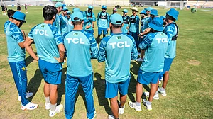 X/TheRealPCB : The Pakistan team in training ahead of their second Test against England in Multan.