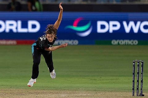 Women's T20 World Cup: New Zealand's Rosemary Mair bowls against Pakistan