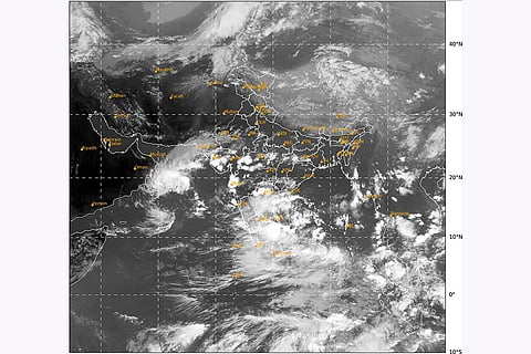 Chennai Rains: Satellite image of Clouds over southern India