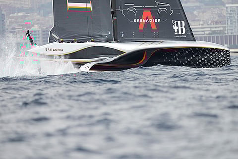 Ineos Britannia races during race 4 in Barcelona