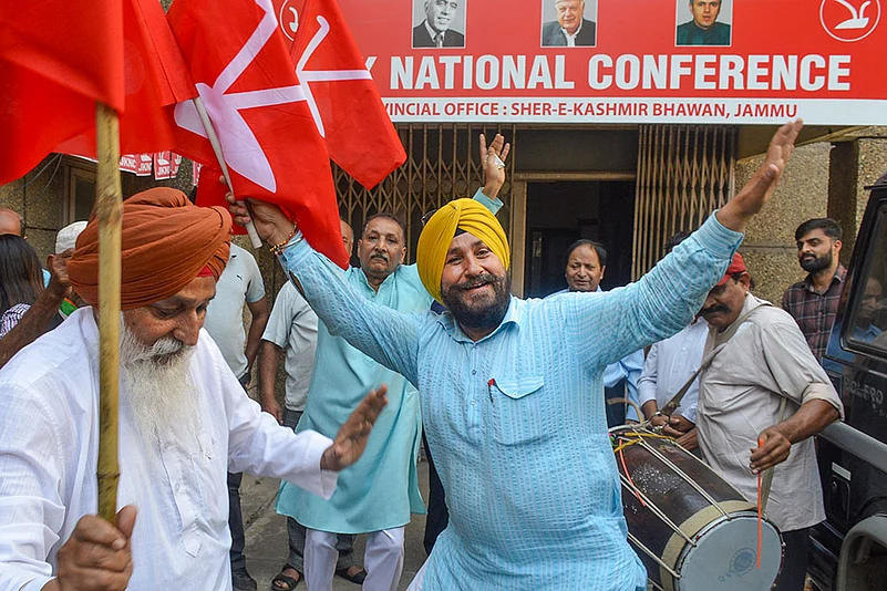 National Conference workers celebrate