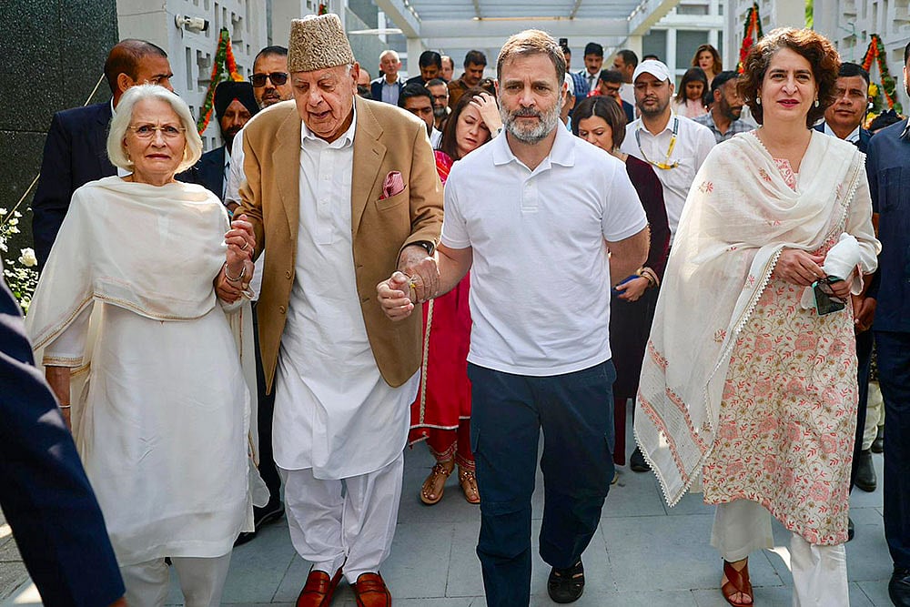 Photo: PTI : Swearing-in ceremony of J&K govt