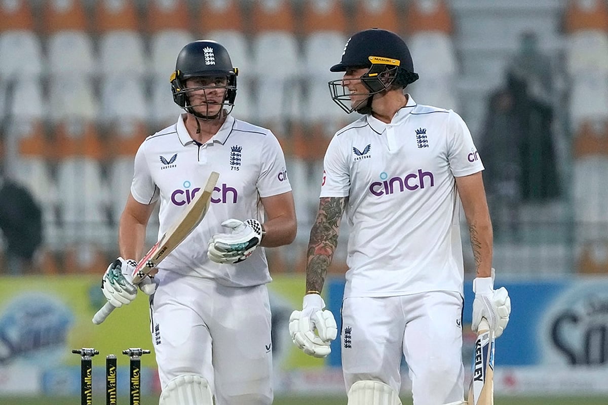 Pakistan vs England 2nd Test Cricket Day 2 Photo gallery_Jamie Smith and Brydon Carse