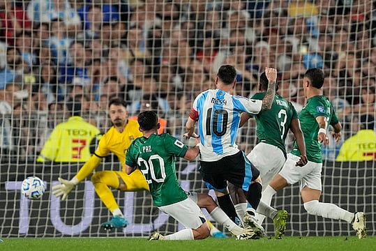 FIFA WC Qualifiers: Messi's Hat-Trick Steals The Show - In Pics