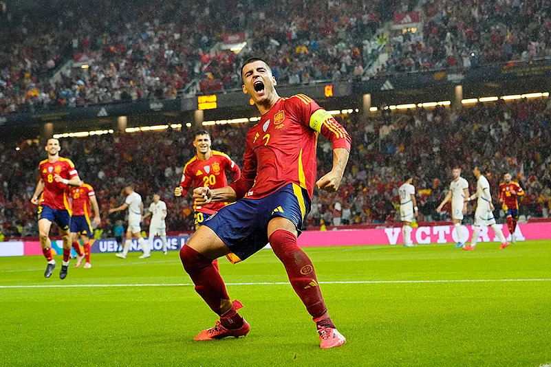UEFA Nations League Soccer Spain vs Serbia Photo gallery_Alvaro Morata