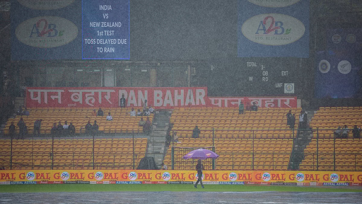 Rain ensured there would be no play at M. Chinnaswamy Stadium on Wednesday