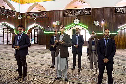 New J&K govt: Omar Abdullah offers prayers at the Hazratbal Shrine