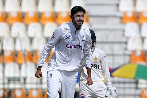 PAK Vs ENG 2nd Test: England's Shoaib Bashir celebrates Pakistan's Shan Masood's wicket