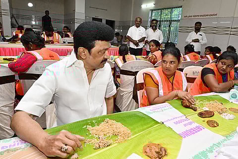 Stalin with sanitation workers