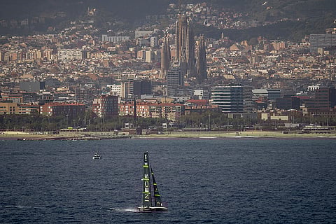 America's Cup: Ineos Britannia races during Day 4 race 5