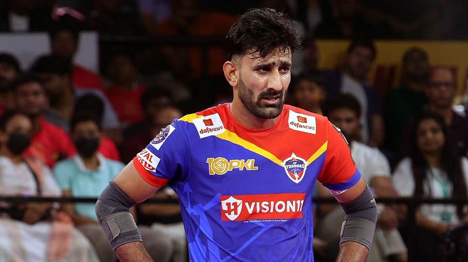 UP Yoddhas player in PKL season 10. - Photo: UP Yoddhas