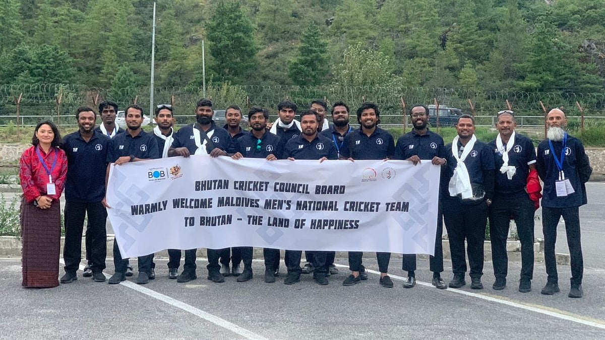 Maldives Cricket team in bhutan for quadrangular series 2024