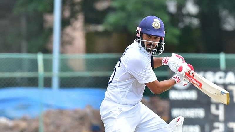 Photo: X | Backfoot_Punch : Gujarat batter Priyank Panchal.