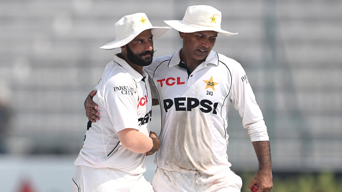 Pakistan spinners Noman Ali and Sajid Khan.