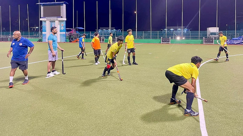 Malaysian junior mens hockey team trains ahead of Sultan of Johor Cup 2024