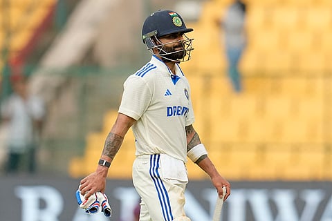 IND Vs NZ 1st Test: Virat Kohli walks off the field after losing his wicket