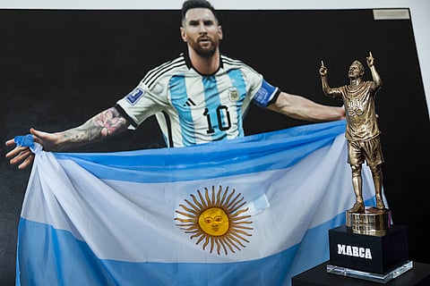 MARCA America Award: Lionel Messi art piece created by artist Carlos Benavides