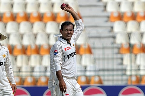 PAK Vs ENG 2nd Test: Pakistan's Noman Ali shows the ball after he taking his fifth wicket