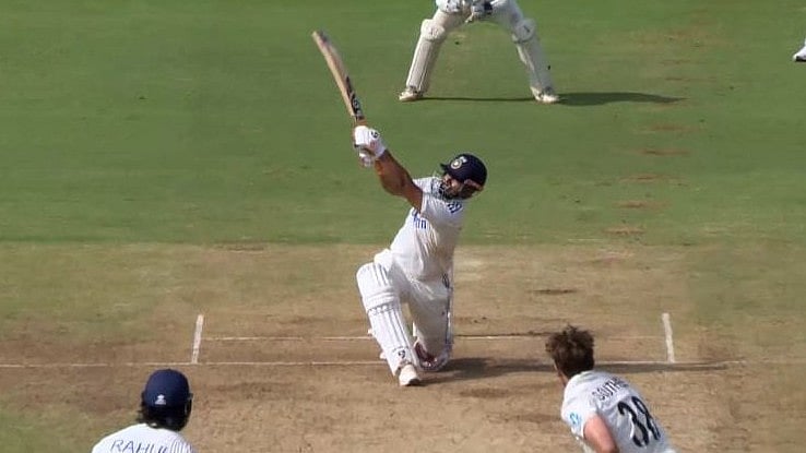 BCCI : IND vs NZ 2nd Test: Rishabh Pant hits Tim Southee out of the Chinnaswamy.