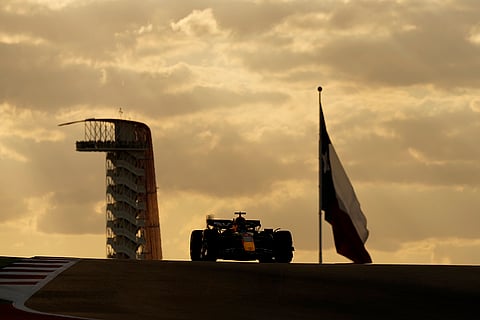 F1 US Grand Prix Auto Racing: Red Bull driver Max Verstappen, of the Netherlands, tops a hill