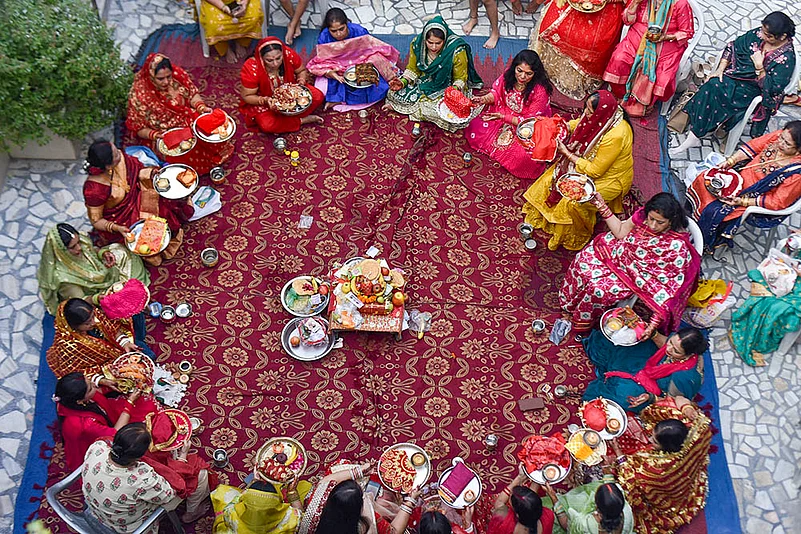 Karva Chauth celebration in Prayagraj