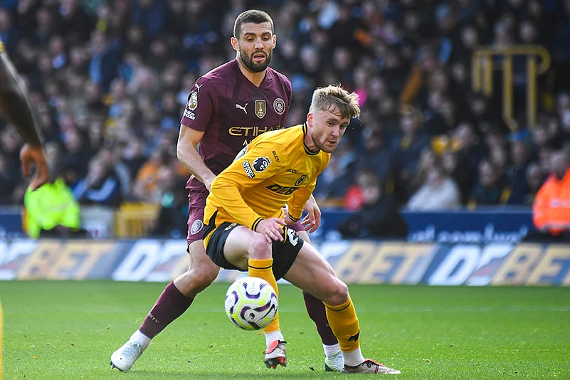 Britain Soccer Premeir League 2024-25 Wanderers and Manchester City photo gallery_Tommy Doyle