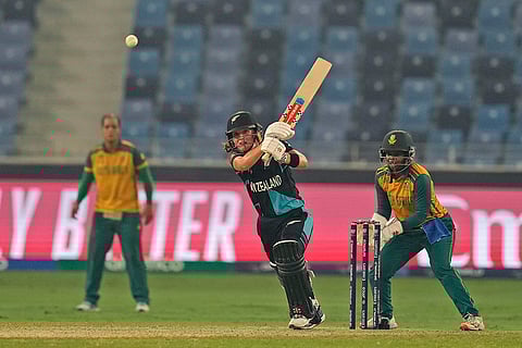Women's T20 WC 2024 Final: New Zealand's Amelia Kerr plays a shot