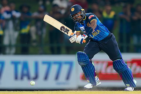 SL Vs WI, 1st ODI: Sri Lanka's Janith Liyanage plays a shot