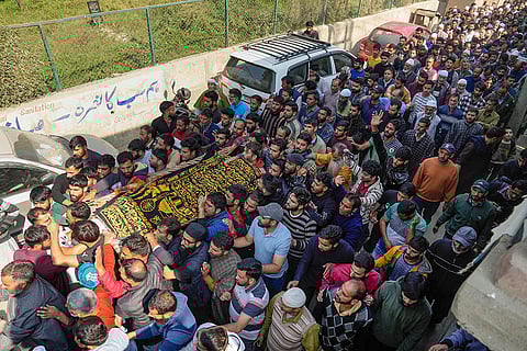 Ganderbal attack: Deceased doctor's funeral