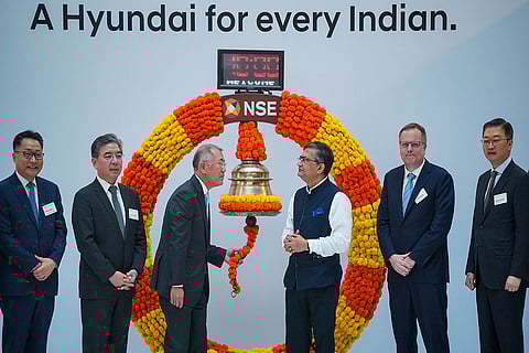 Hyundai Motor India's IPO listing ceremony