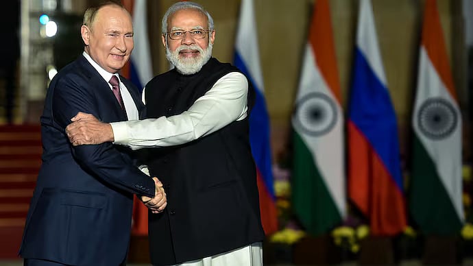 PM Modi with Russian President Vladimir Putin