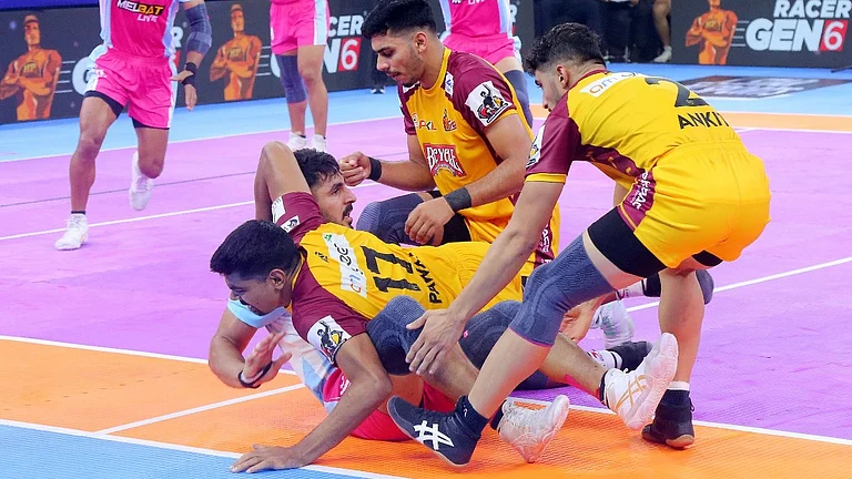 Jaipur Pink Panthers vs Telugu Titans at PKL 11 - Special arrangement
