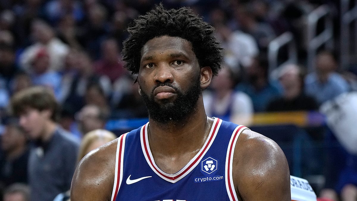 Joel Embiid has been sidelined by a meniscus injury in his left knee - null