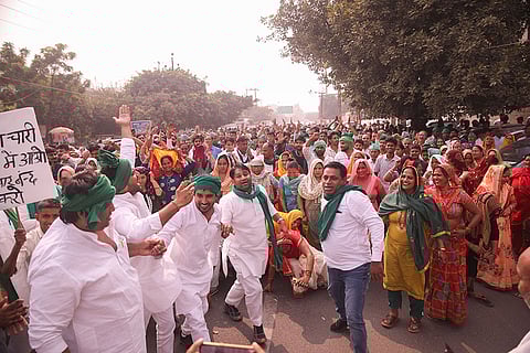 Farmers protest in Noida