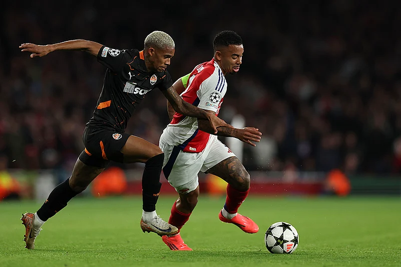 2024-25 UEFA Champions League soccer Arsenal vs Shakhtar Donetsk Photo gallery_Gabriel Jesus