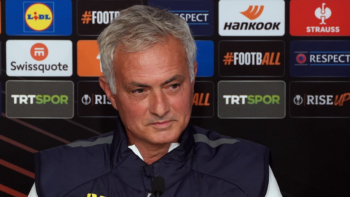 Jose Mourinho addresses the media ahead of Fenerbahce's clash with Manchester United. - null