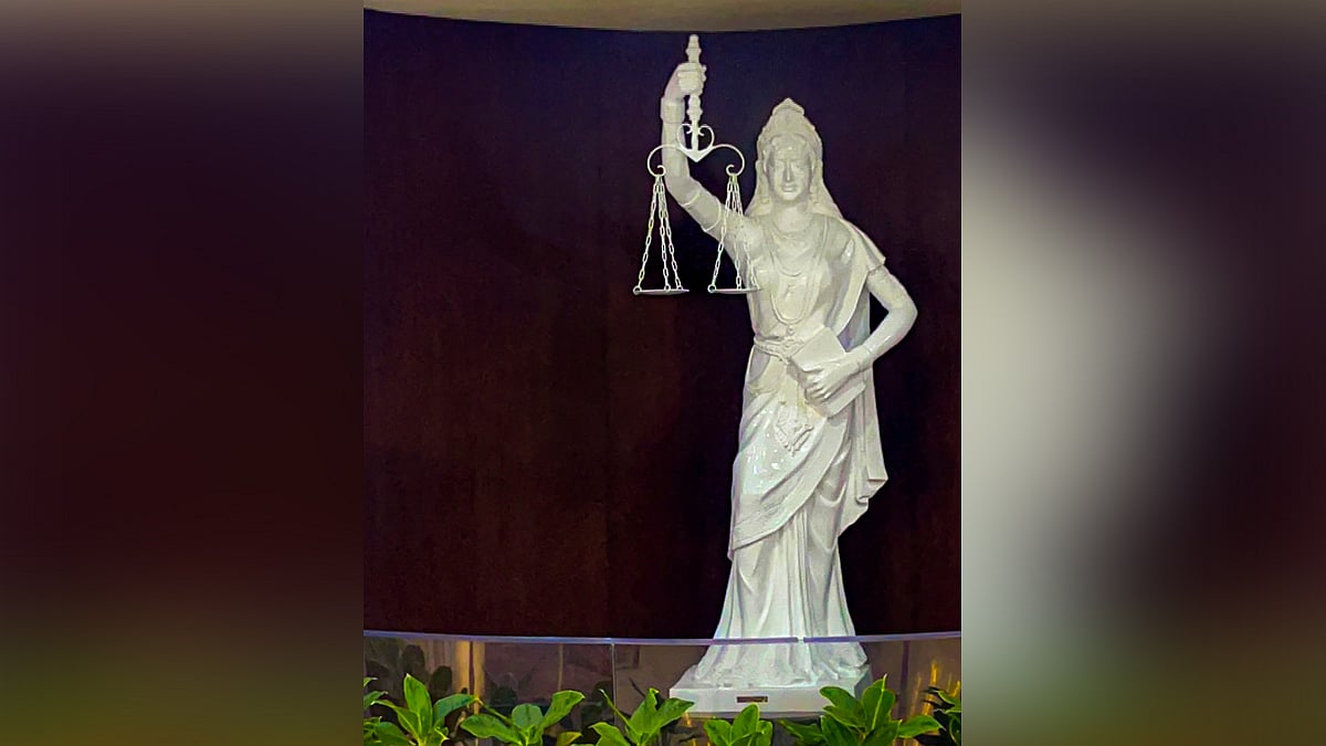 The statue of Lady Justice at the Supreme Court of India