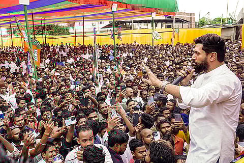 Chirag Paswan campaigns in Jharkhand