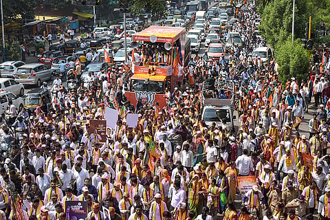 Maha polls: Chandrakant Patil's nomination rally