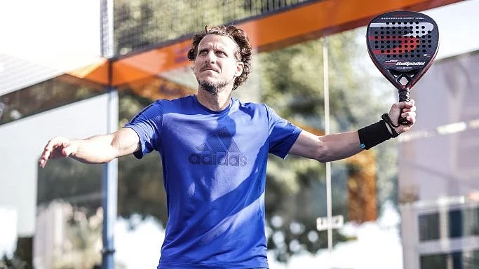 Diego Forlan playing padel file photo