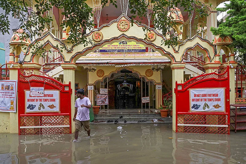 Waterlogging after rains in Bengaluru