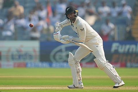India Vs New Zealand 2nd Test: New Zealand's Devon Conway plays a shot during the day one