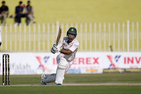 Pakistan vs England 3rd Test: Pakistan's Noman Ali plays a shot during the day two