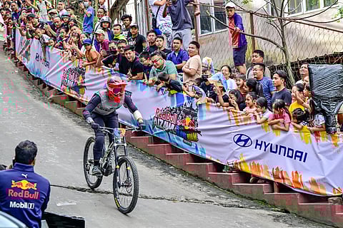 Action from Red Bull Tlang Ruam 2024 in Aizawl, Mizoram on October 26.